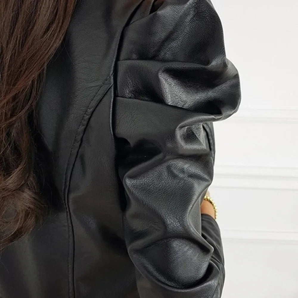 Jaqueta Couro Casual Noir - Silhueta Minimalista em Cabedal Premium Soft