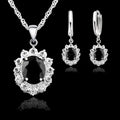 Conjunto Real Princess - Colar e Brincos de Gala Cravados com Cristais