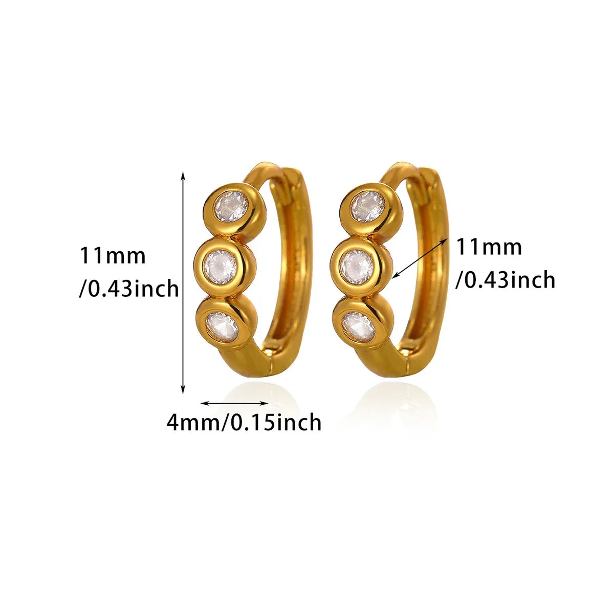 Brincos Huggies Facetados Losango - Design Geométrico Banhado a Ouro