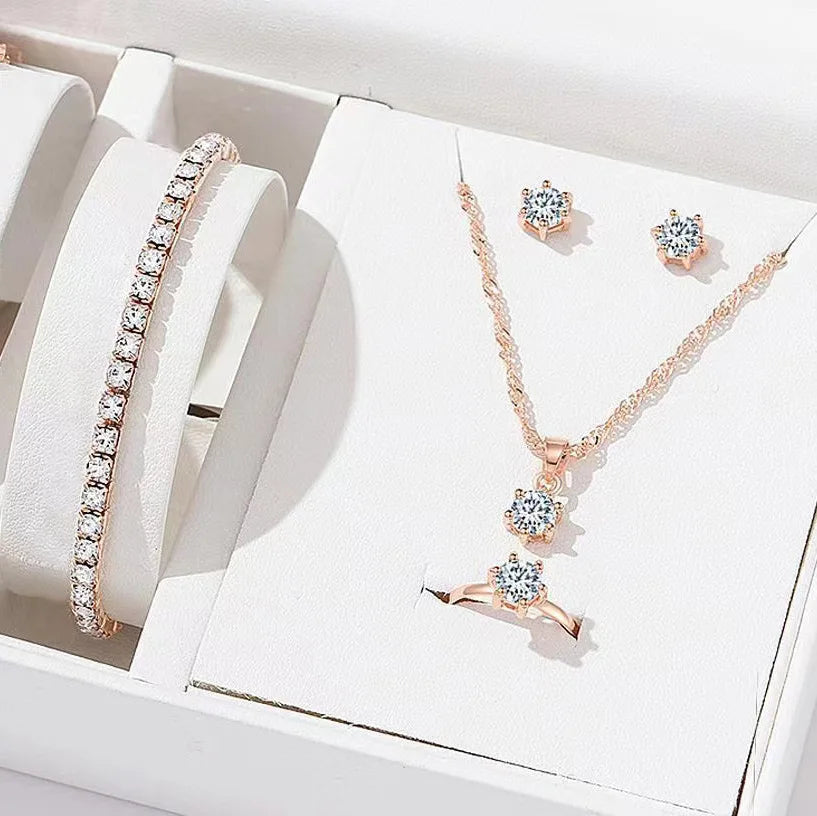 Conjunto Riviera Premium Prata 925 - Colar, Brincos e Pulseira