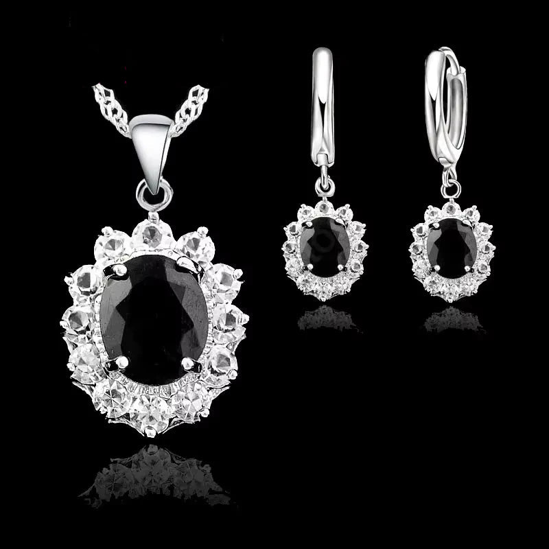 Conjunto Real Princess - Colar e Brincos de Gala Cravados com Cristais