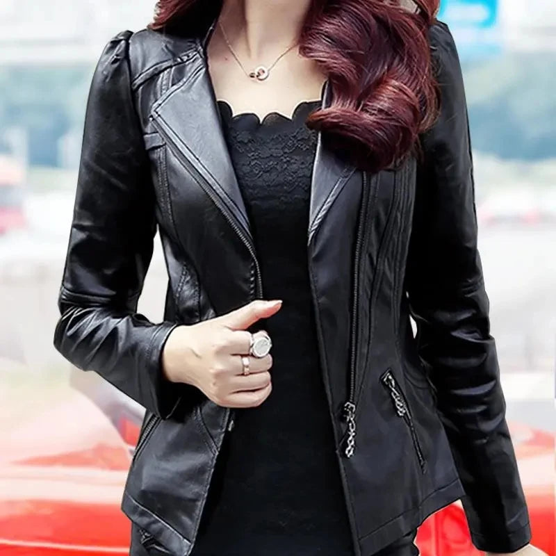 Jaqueta Biker Classic Leather - Cabedal Premium Soft com Acabamento Acetinado