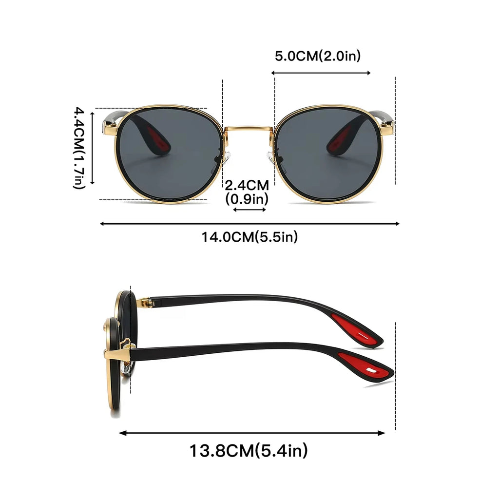 Óculos de Sol Round Rebel - Estilo Retro Urbano com Proteção UV400