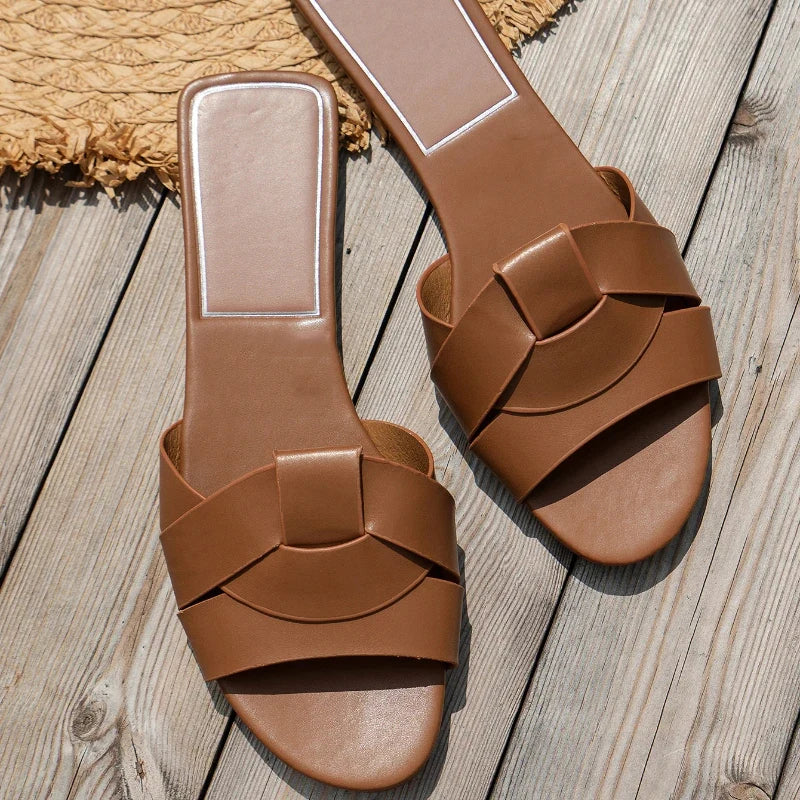 Chinelo Slide Woven Milano - Design Trançado Premium com Solado Confort