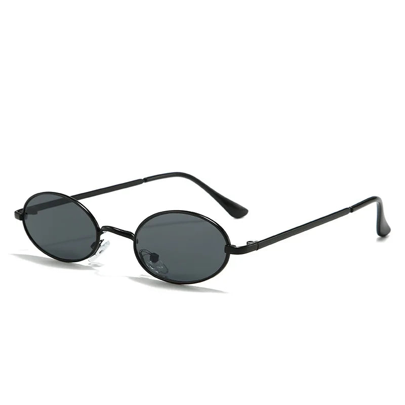 Óculos de Sol Oval Prestige - Traço Metálico Minimalista com Proteção UV400