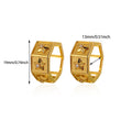 Brincos Huggies Facetados Losango - Design Geométrico Banhado a Ouro