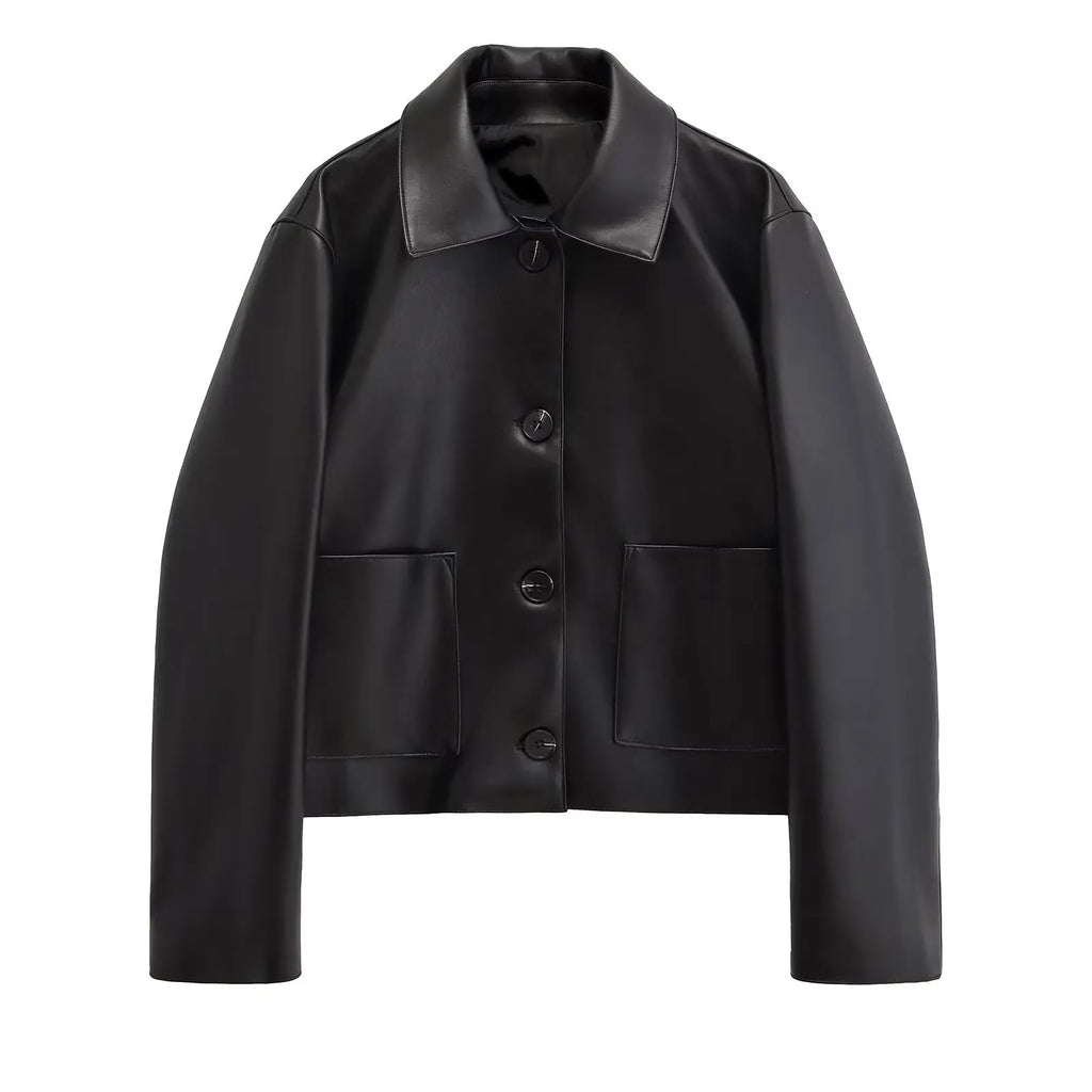 Jaqueta Aviador Loose Street - Modelagem Comfort em Cabedal Texturizado