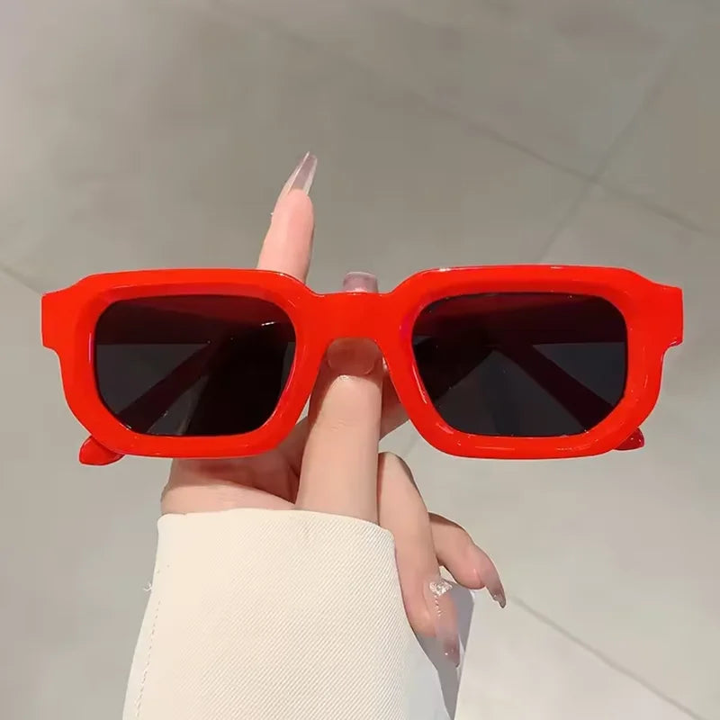 Óculos de Sol Retro Rectangle - Silhueta Unissex com Proteção UV400