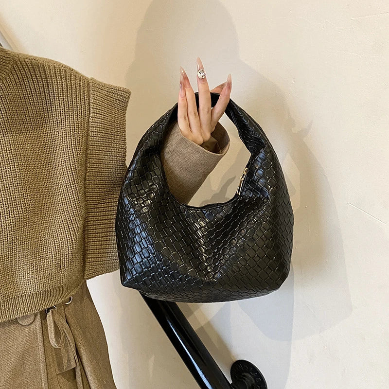 Mala Tote Suede Cord - Alças Duplas em Corda de Grife com Acabamento Aveludado