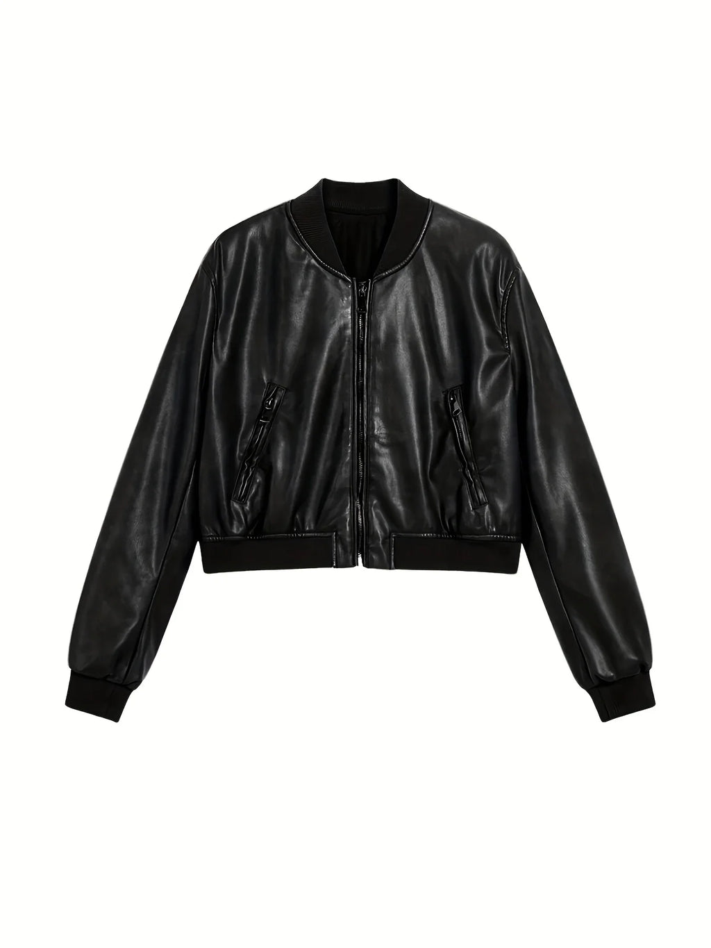 Jaqueta Bomber Cropped Lux - Silhueta Aviador em Cabedal Premium Soft