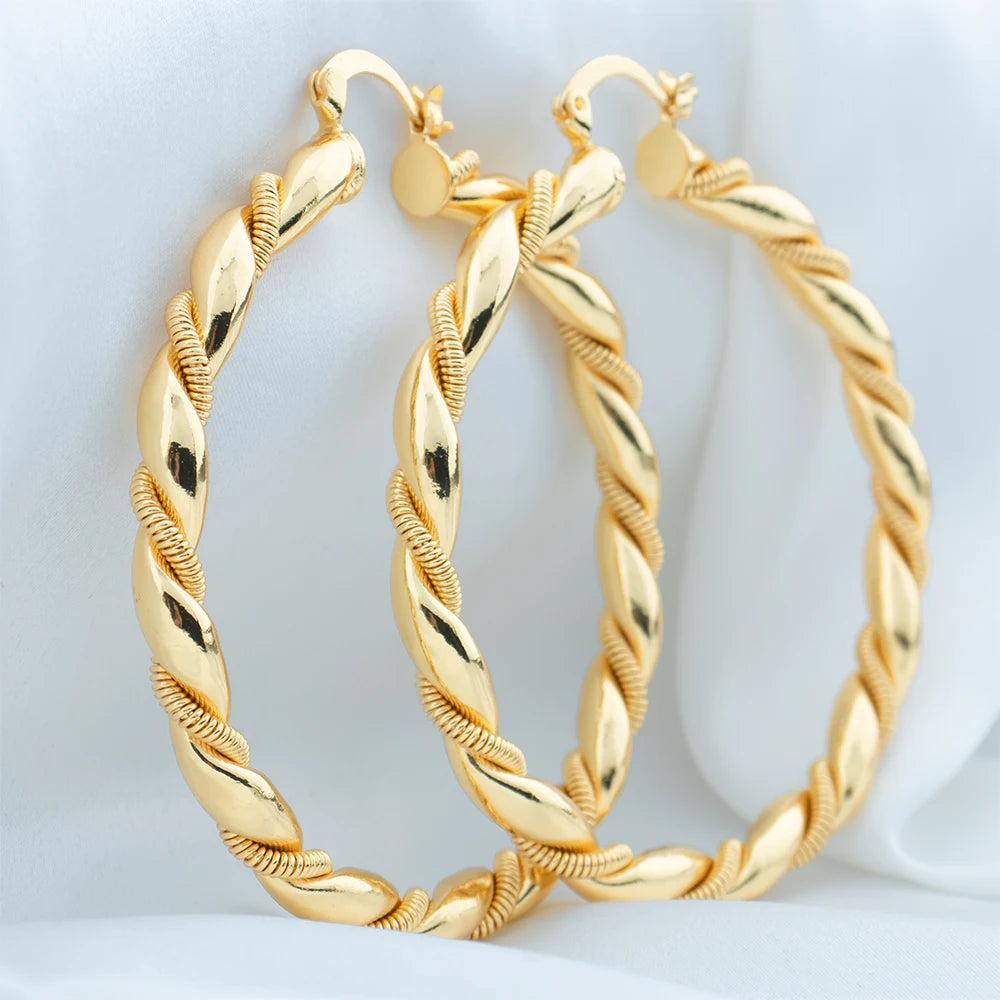 Brincos Maxi Argola Line Deluxe - Design Fino e Amplo com Banho de Luxo