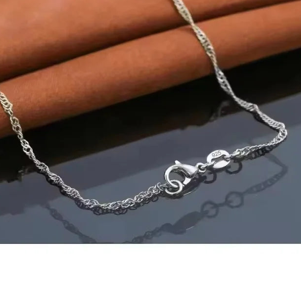 Conjunto de Prata Ondas d'Água - Design Minimalista