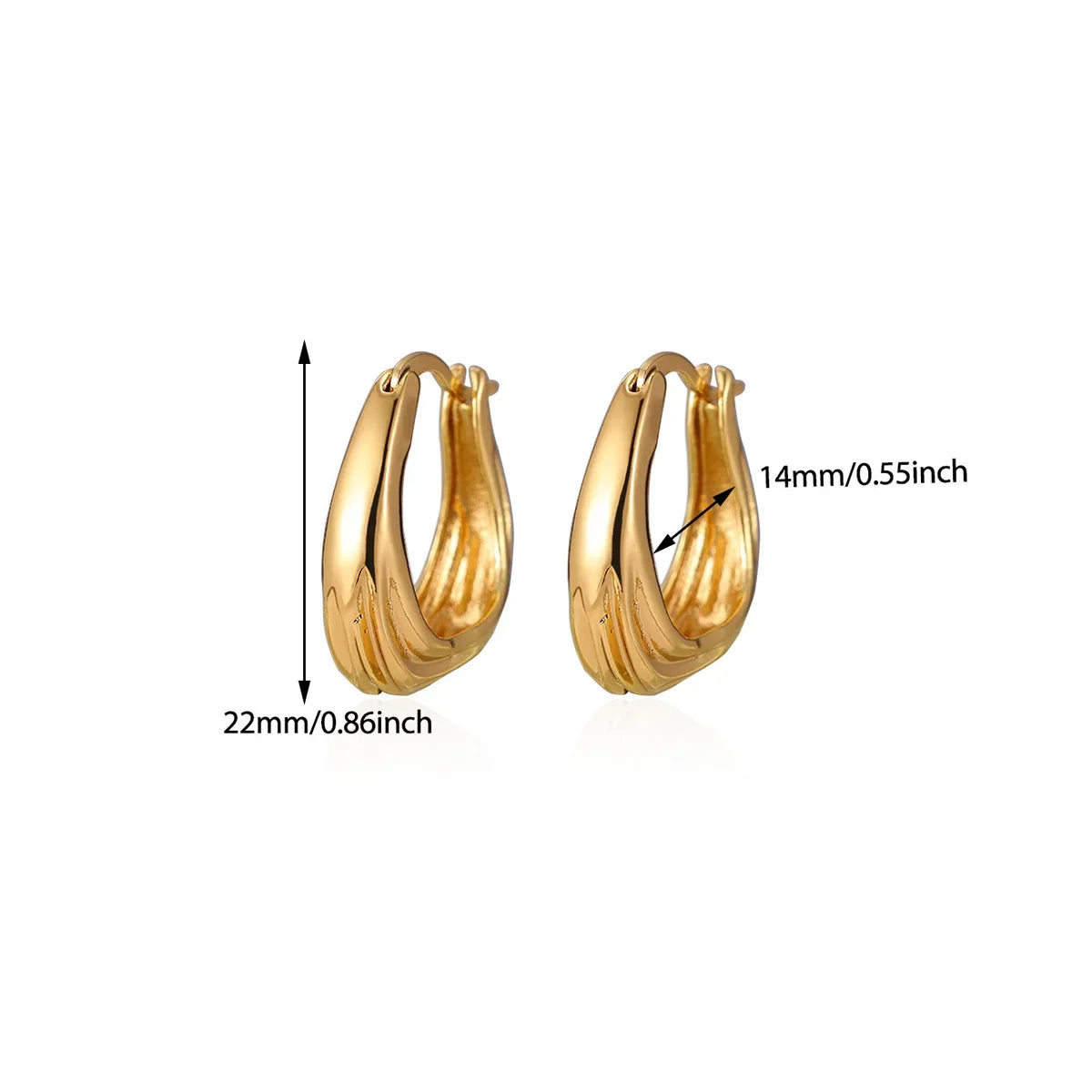 Brincos Huggies Facetados Losango - Design Geométrico Banhado a Ouro