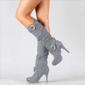 Bota Over-the-Knee Night Luxury - Silhueta Slim com Salto Agulha e Plataforma