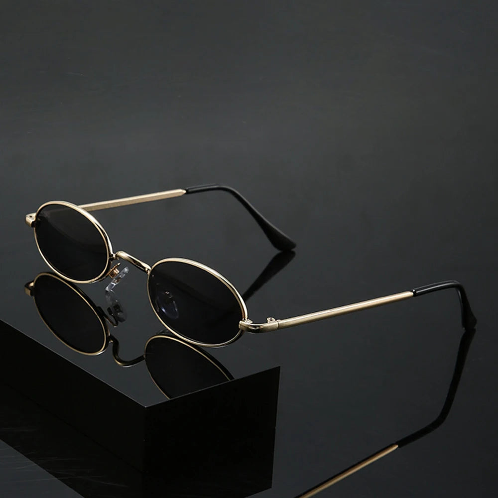 Óculos de Sol Oval Prestige - Traço Metálico Minimalista com Proteção UV400