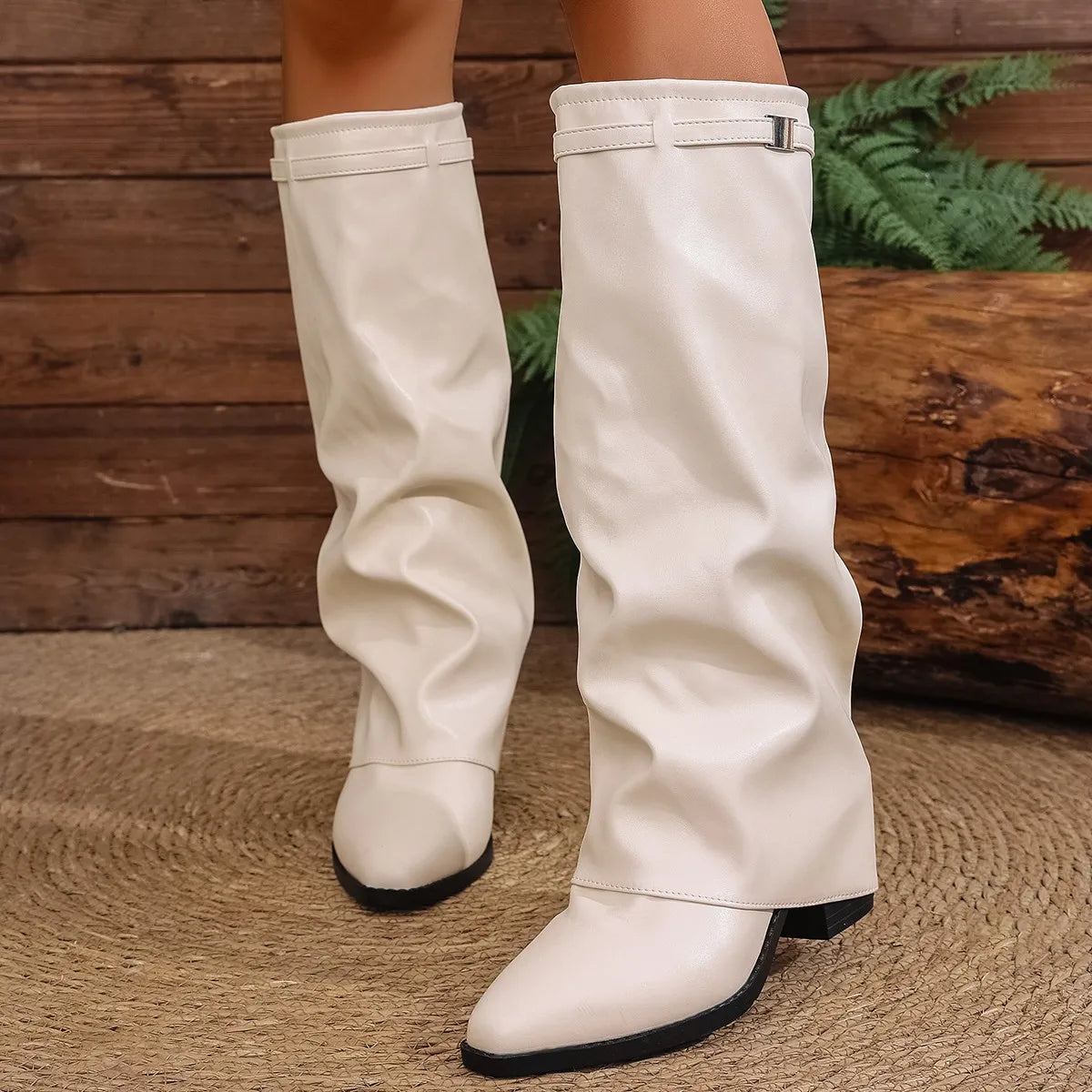 Bota Cano Alto Snowy Deluxe - Design Dobrável com Solado Confort Antiderrapante