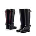 Bota Combat Over-the-Knee - Design Tratorado em Verniz Premium com Atacadores