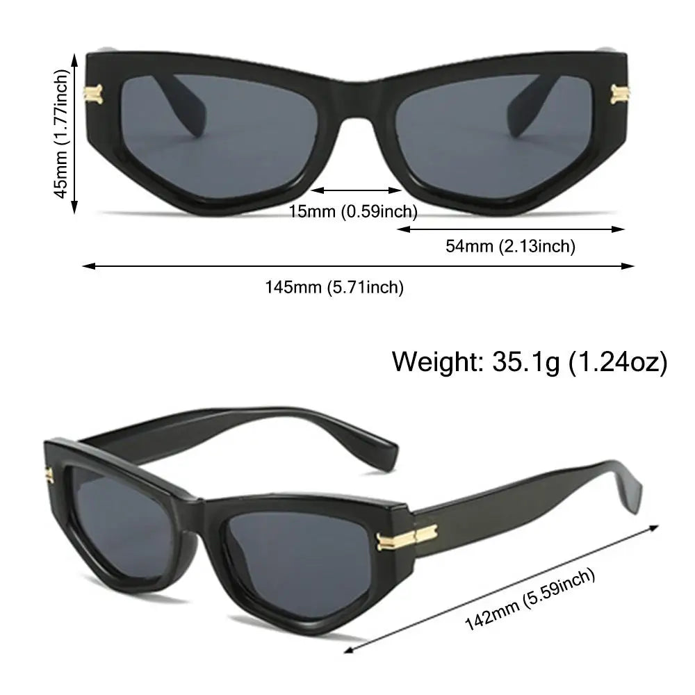 Óculos de Sol Cat-Eye Íris - Design Geométrico Irregular com Lentes em Degradê