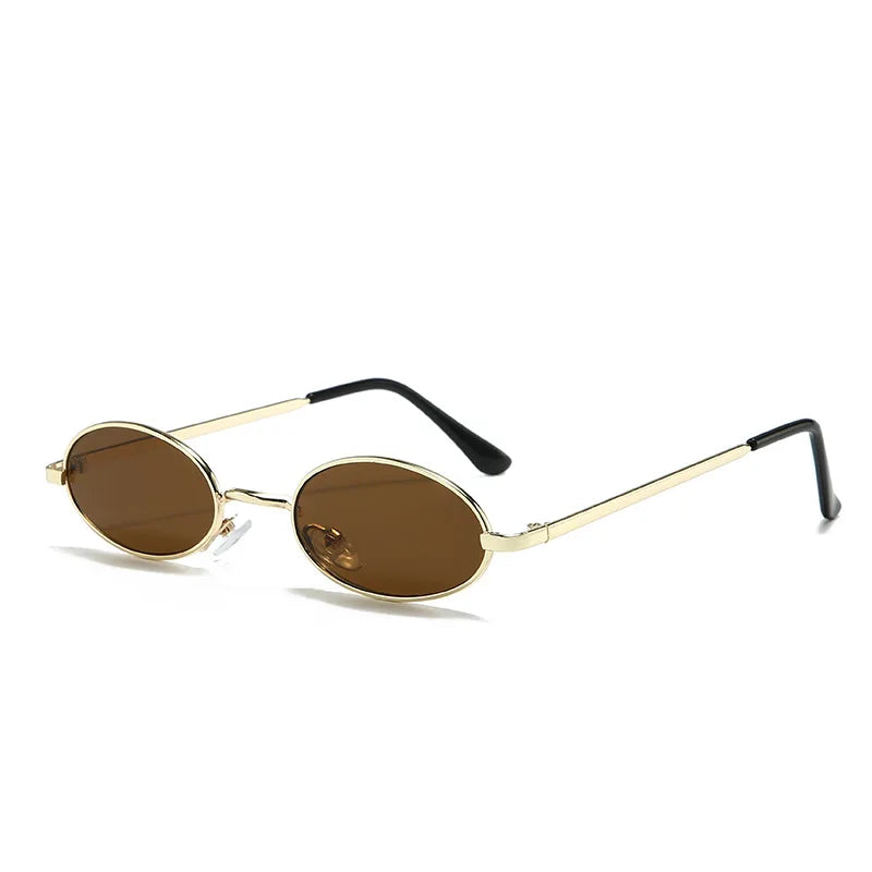 Óculos de Sol Oval Prestige - Traço Metálico Minimalista com Proteção UV400