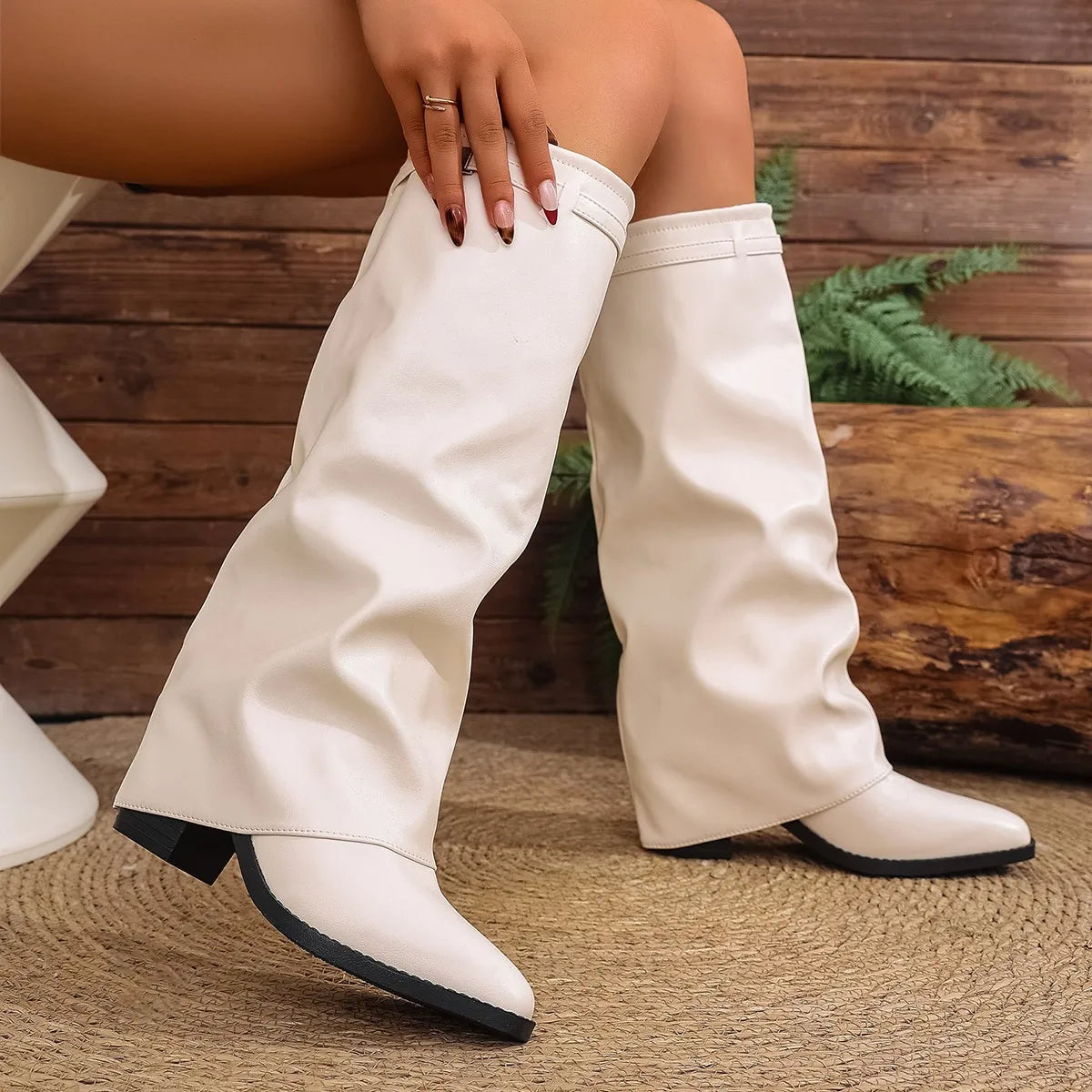 Bota Cano Alto Snowy Deluxe - Design Dobrável com Solado Confort Antiderrapante