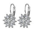 Brincos de Argola Lovely Shine - Prata 925 Legítima com Strass Delicados