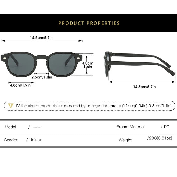 Óculos de Sol Round Minimalist - Design Clássico com Proteção UV400