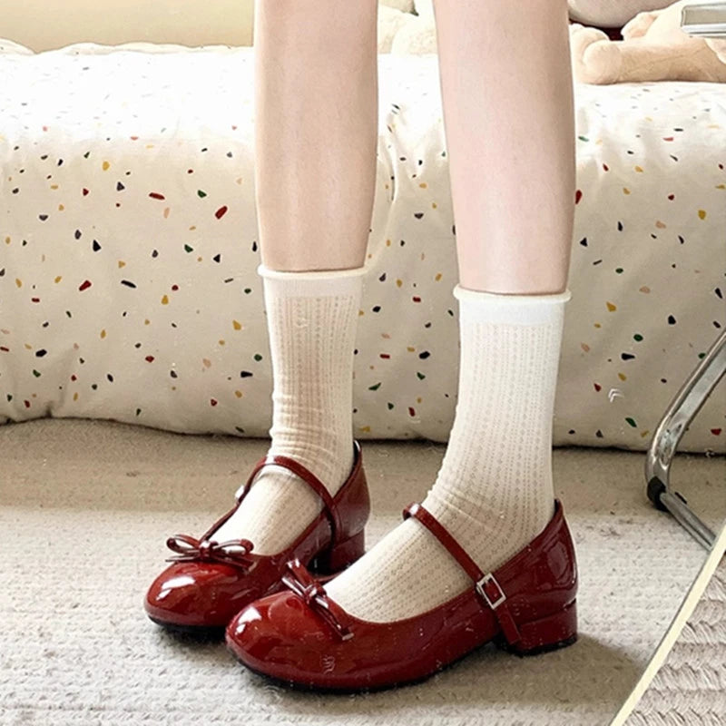 Sapato Mary Jane Heritage Bordeaux - Design Retrô com Tira Dupla Confort