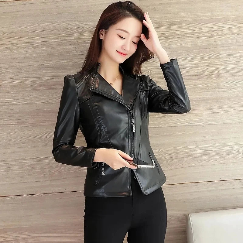 Jaqueta Biker Classic Leather - Cabedal Premium Soft com Acabamento Acetinado