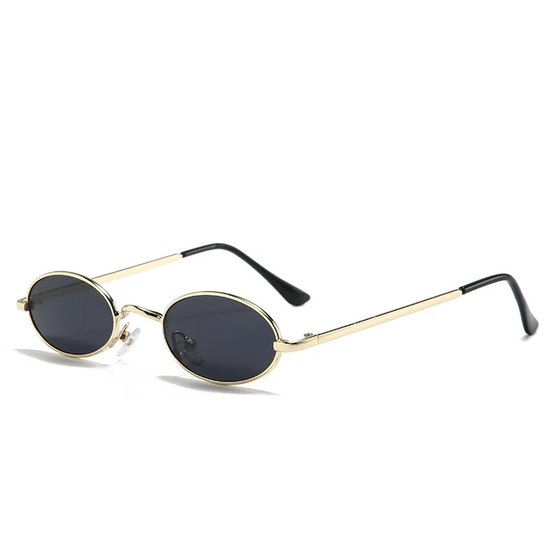 Óculos de Sol Oval Prestige - Traço Metálico Minimalista com Proteção UV400