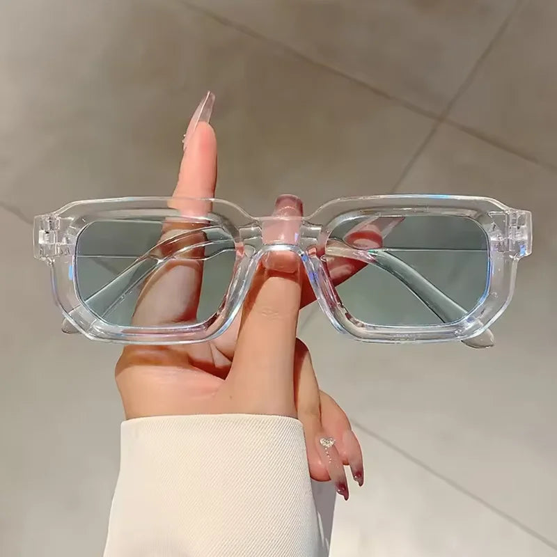 Óculos de Sol Retro Rectangle - Silhueta Unissex com Proteção UV400