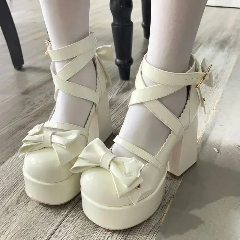 Sandália Chunky Pastel - Salto Bloco Alto com Plataforma Meia-Pata Premium