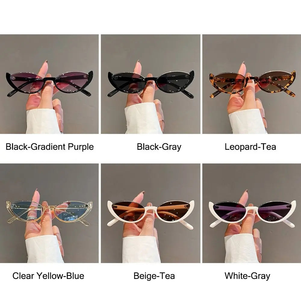 Óculos de Sol Cat-Eye Slim - Design Meia Armação com Proteção UV400