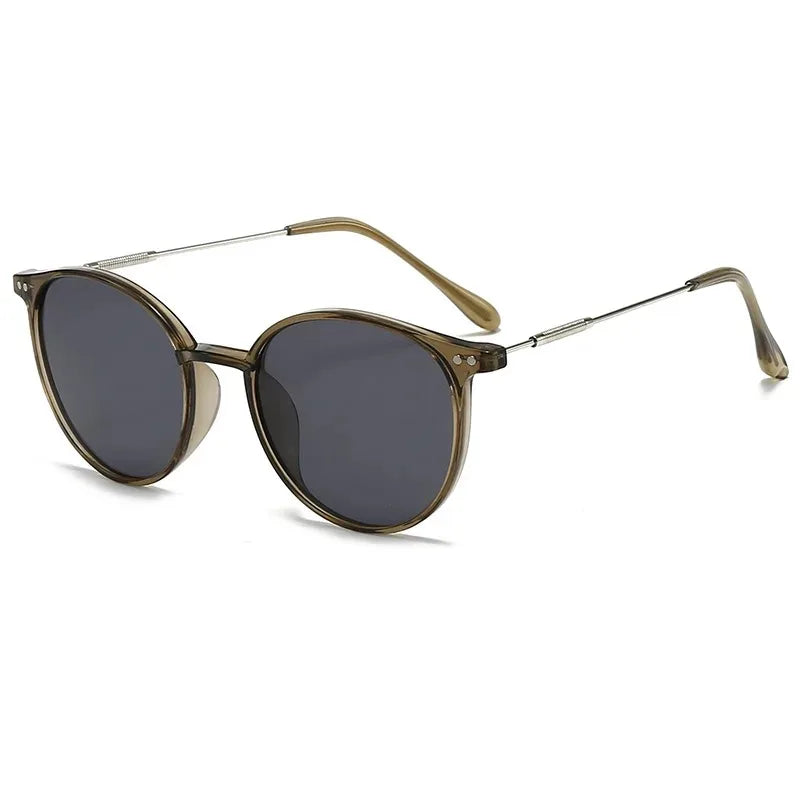Óculos de Sol Round Saint-Tropez - Design Retro de Luxo com Proteção UV400