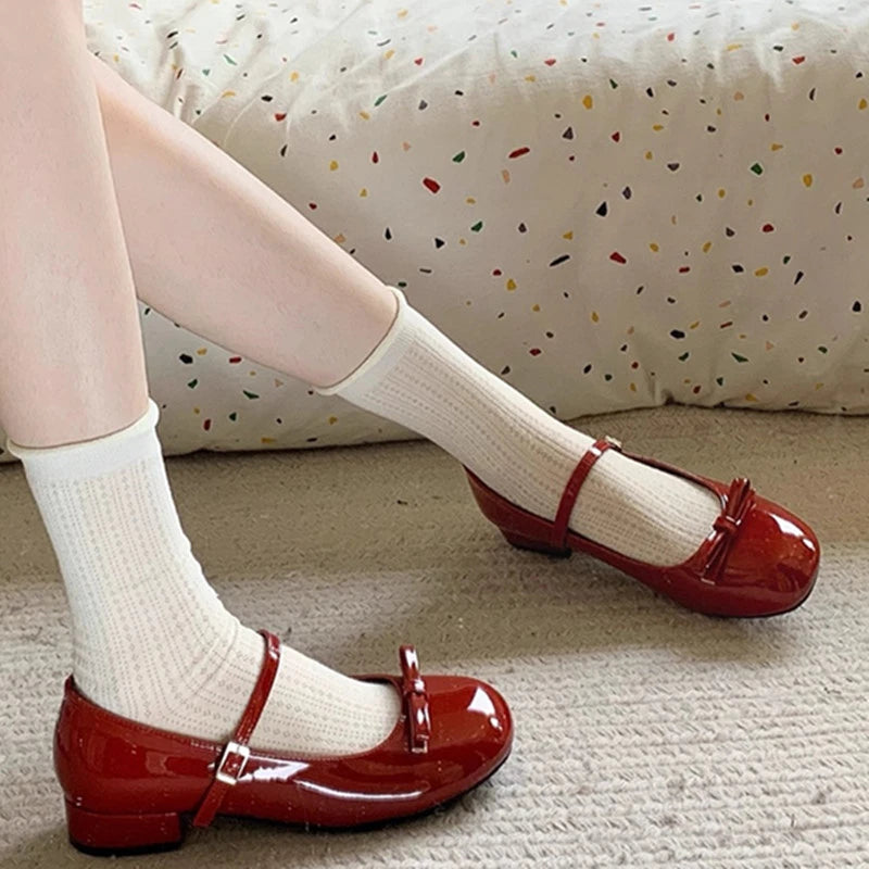 Sapato Mary Jane Heritage Bordeaux - Design Retrô com Tira Dupla Confort