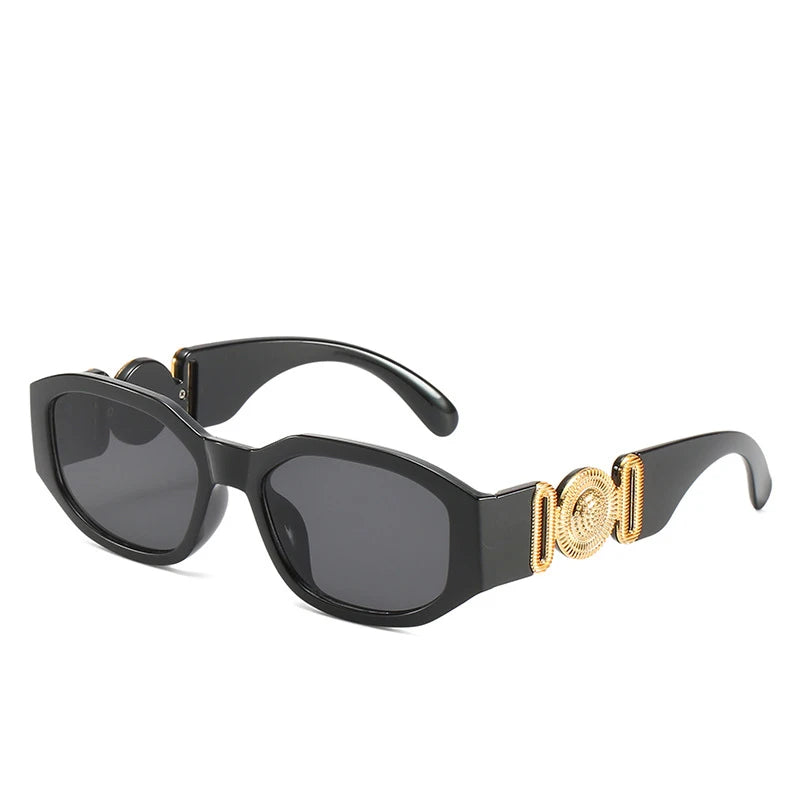 Óculos de Sol Slim Rectangle - Silhueta Compacta de Alta Moda com Proteção UV400