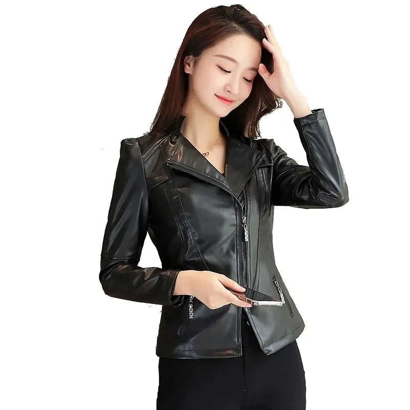 Jaqueta Biker Classic Leather - Cabedal Premium Soft com Acabamento Acetinado