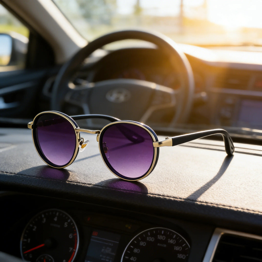 Óculos de Sol Round Rebel - Estilo Retro Urbano com Proteção UV400