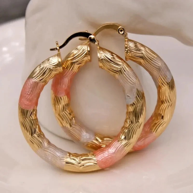 Brincos de Argola U-Shaped Elegance - Prata 925 Banhada a Ouro 18K