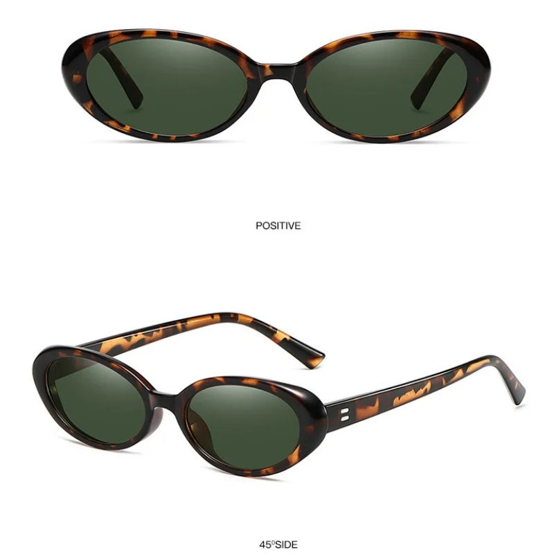 Óculos de Sol Oval Celine - Silhueta Compacta Retro com Proteção UV400