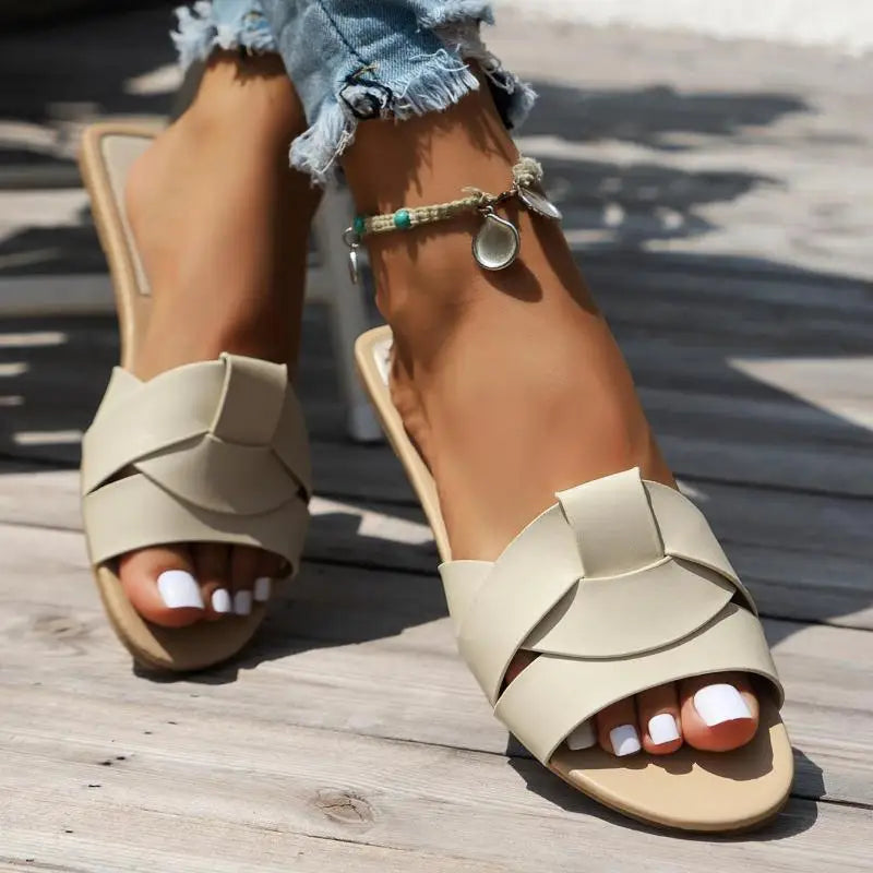 Chinelo Slide Woven Milano - Design Trançado Premium com Solado Confort