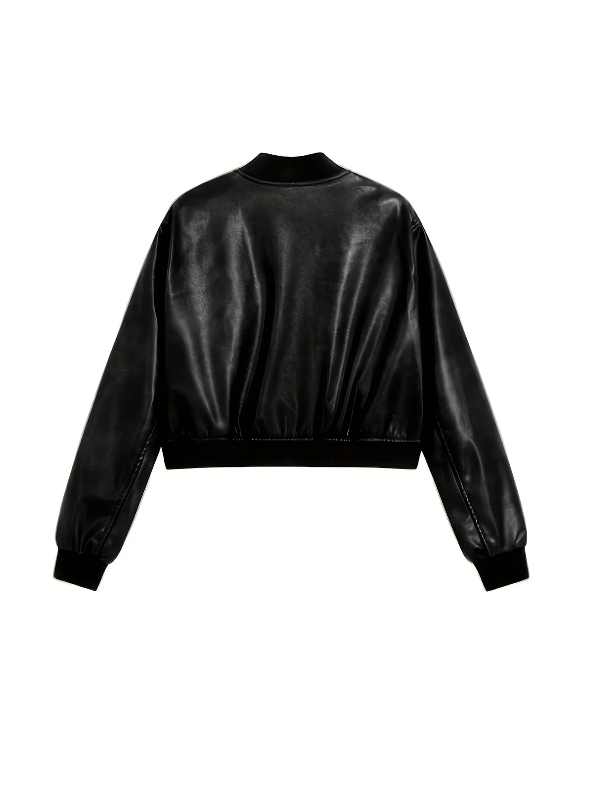 Jaqueta Bomber Cropped Lux - Silhueta Aviador em Cabedal Premium Soft