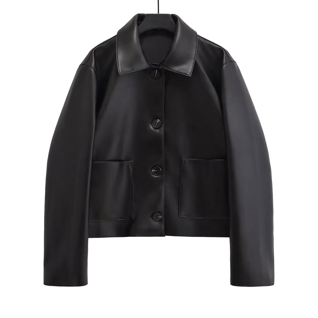 Jaqueta Aviador Loose Street - Modelagem Comfort em Cabedal Texturizado