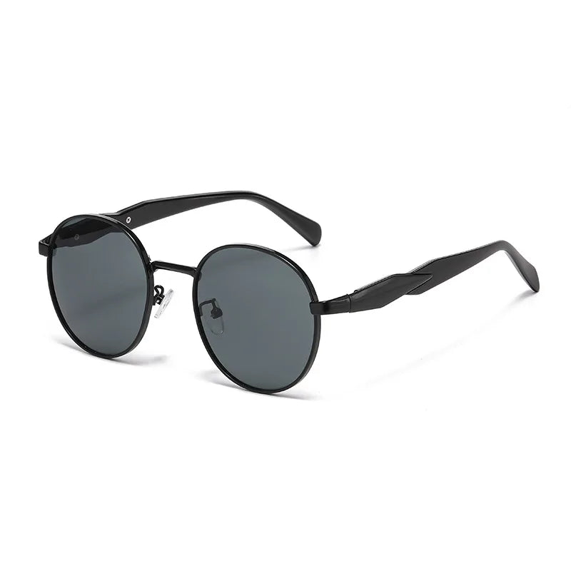 Óculos de Sol Round Metal - Traço Metálico Fino com Proteção UV400