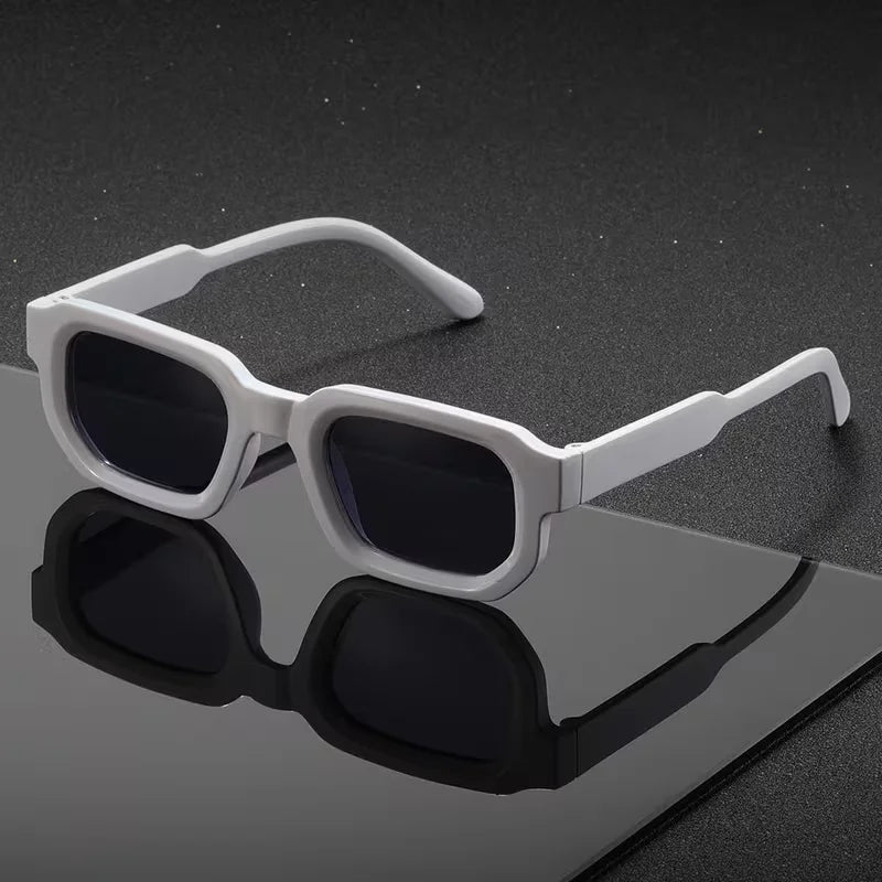 Óculos de Sol Retro Rectangle - Silhueta Unissex com Proteção UV400