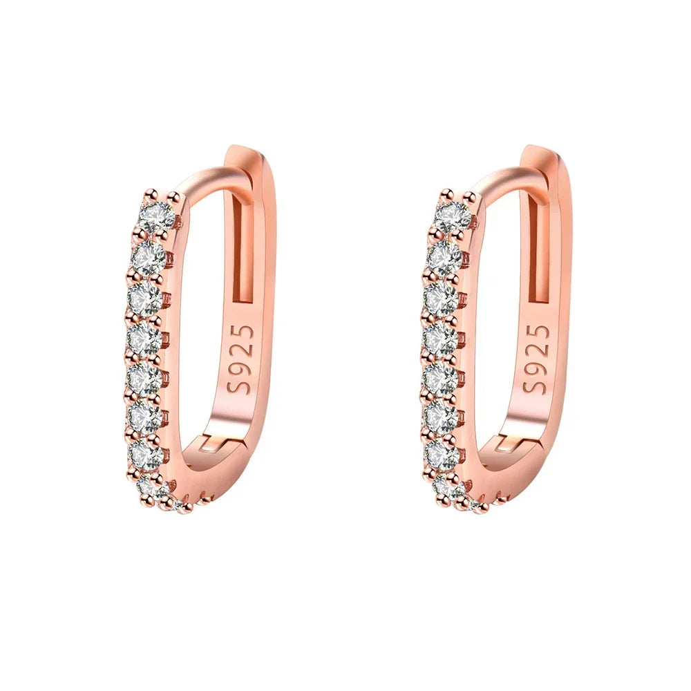 Brincos de Argola Crystal Drop - Prata 925 Legítima com Cristais Pendentes