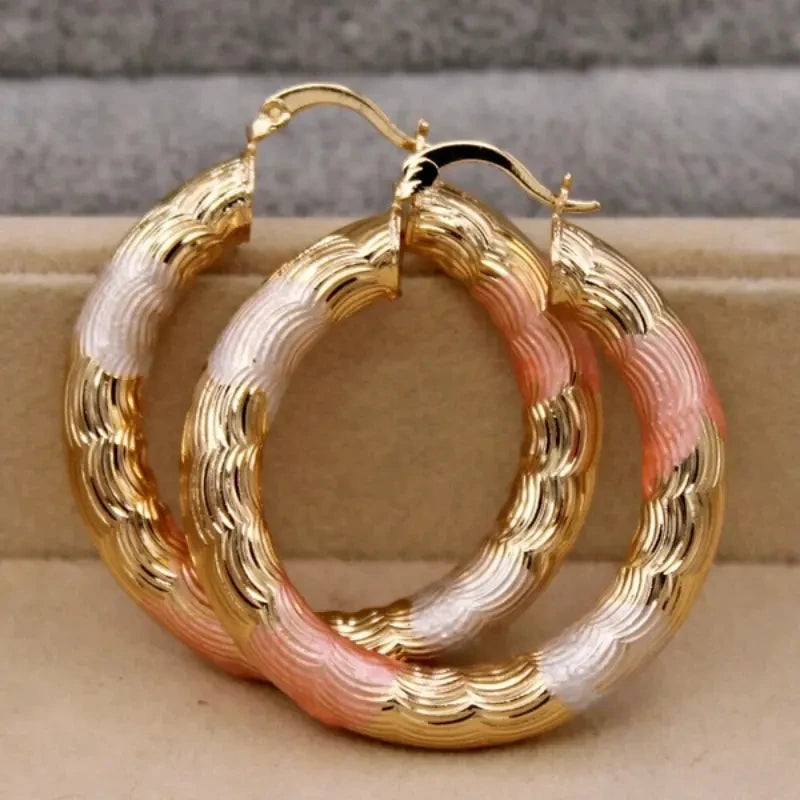 Brincos de Argola U-Shaped Elegance - Prata 925 Banhada a Ouro 18K