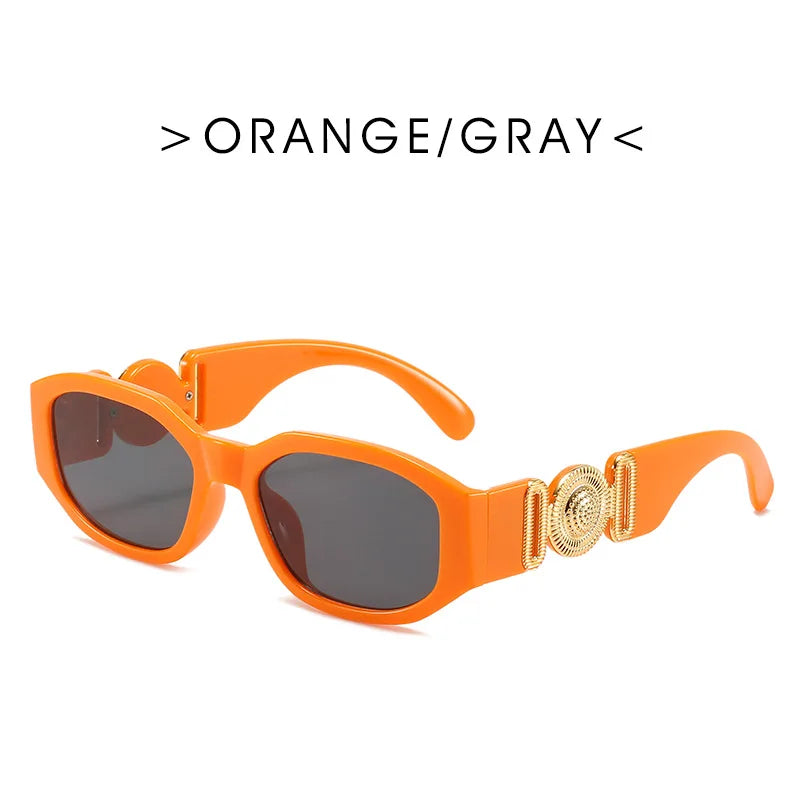 Óculos de Sol Slim Rectangle - Silhueta Compacta de Alta Moda com Proteção UV400
