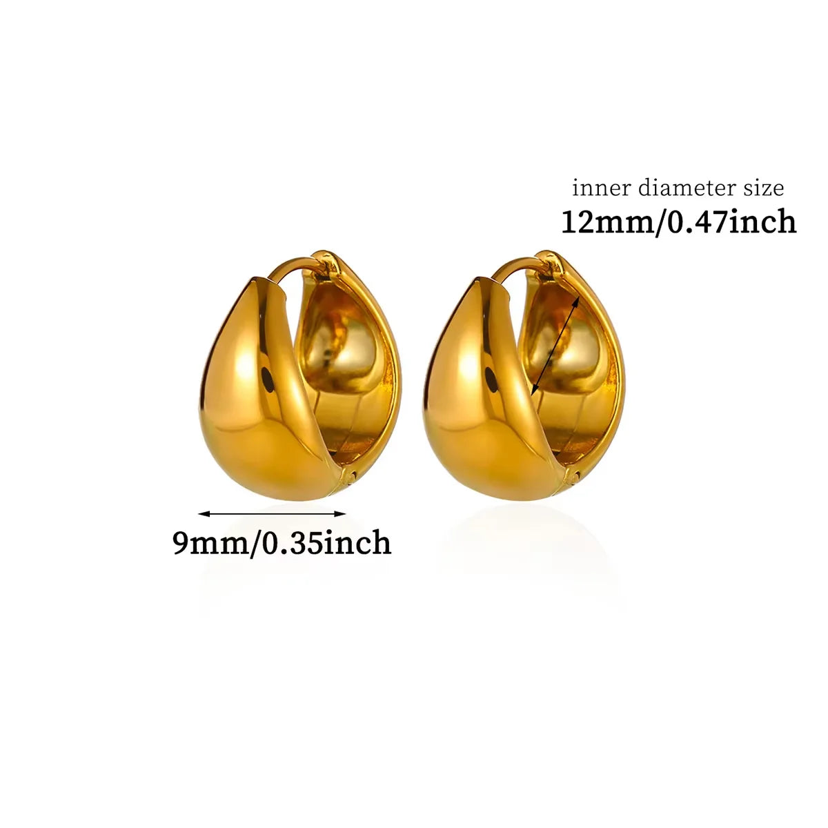 Brincos Huggies Facetados Losango - Design Geométrico Banhado a Ouro