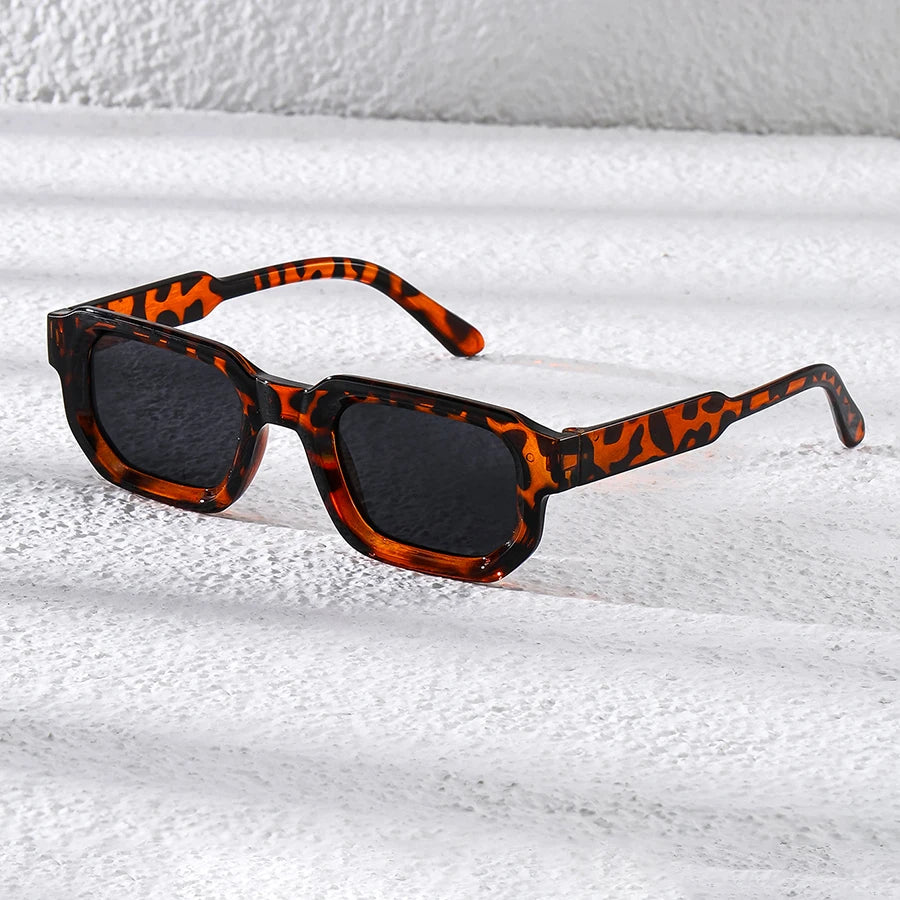 Óculos de Sol Retro Rectangle - Silhueta Unissex com Proteção UV400