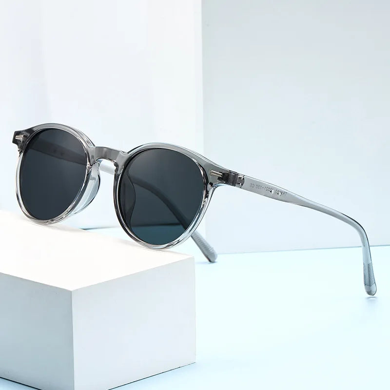 Óculos de Sol Round Vintage - Design Minimalista com Proteção UV400